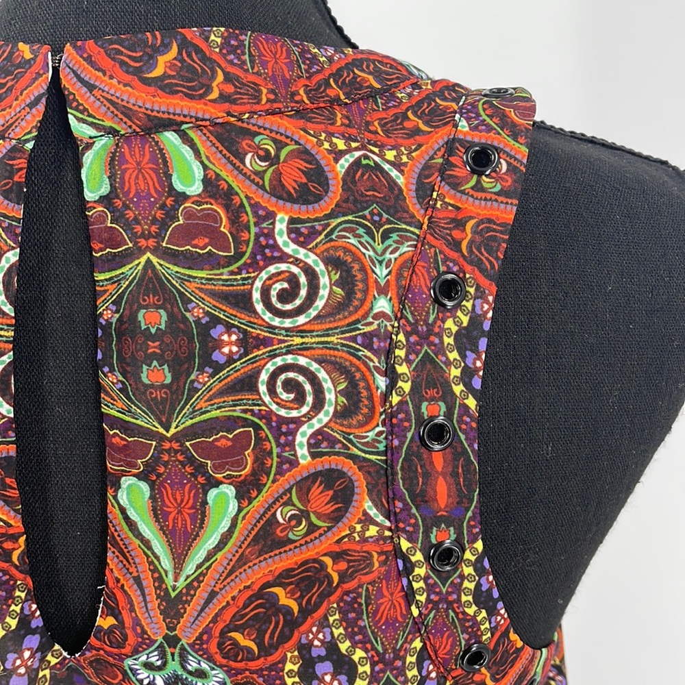 Adelyn Rae Boho Multi-Color Dress Ruffles Women's Small - Picture 7 of 13